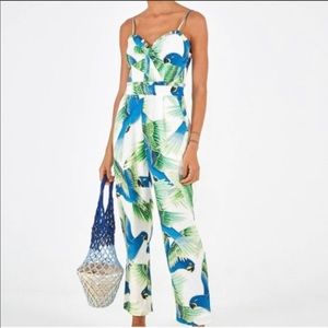 Farm Rio Jumpsuit Tropical Linen size Large